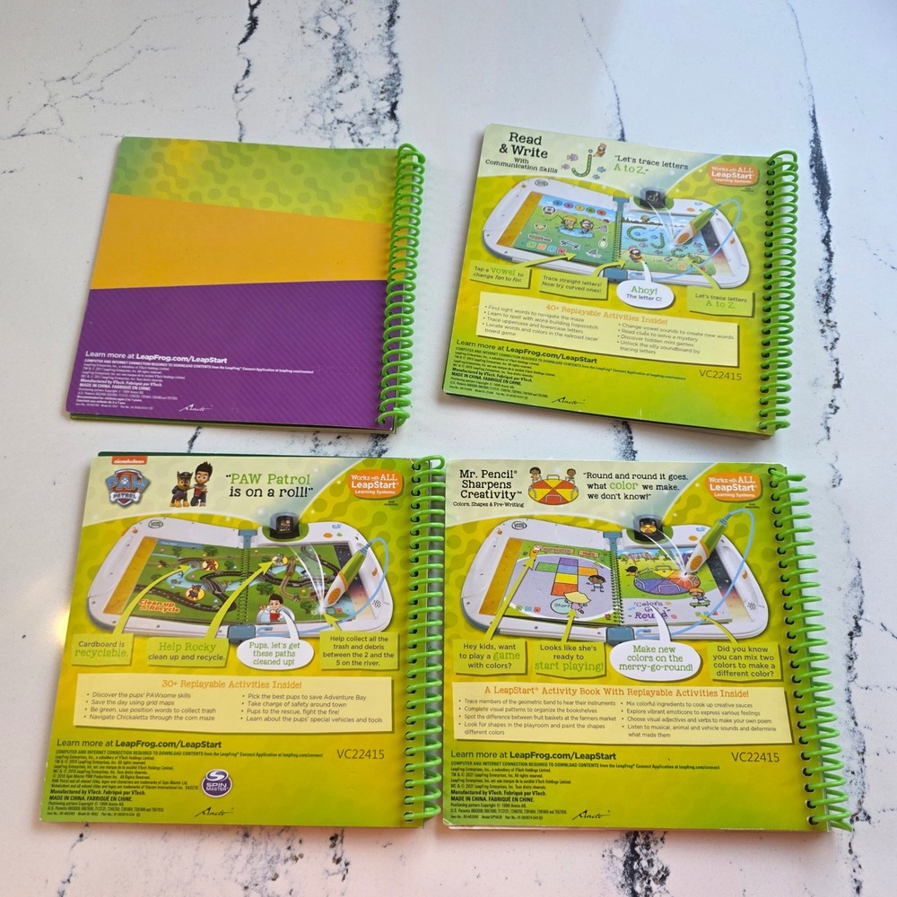 LeapFrog LeapStart Learning Books PAW Patrol Mr Pencil Activity Set - set of 4 - Picture 2 of 13